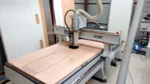 CNC cutting boat plywood parts